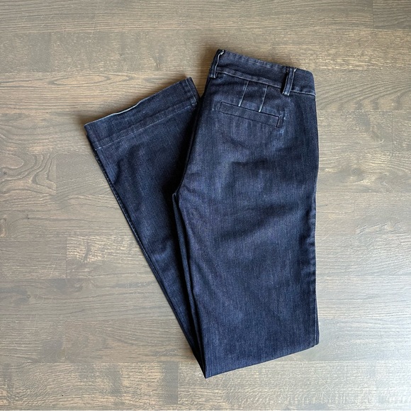 J. Crew City Fit Wide Leg Flat Front Denim Jeans 4 Tall trouser long - Picture 2 of 8